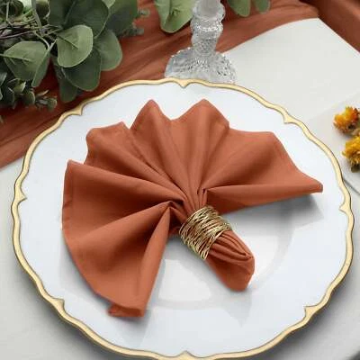 150 pcs 17" Polyester Napkins Wedding Table Cheap Supplies Wholesale Decorations - Image 1 of 2