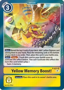 Yellow Memory Boost! - P-037 - Super Rare Promo Digimon TCG Card - Yellow - Picture 1 of 1