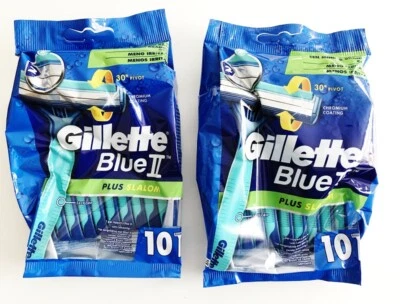20 Gillette Blue 2 II Plus Slalom Herrenrasierer Einwegrasierer Rasierer  - Bild 1 von 2