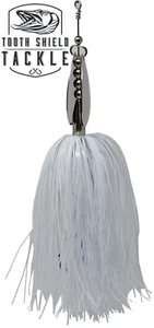 Spinner en línea Mooth Shield Tackle 308 Musky Bucktail Muskie (blanco) - Imagen 1 de 1