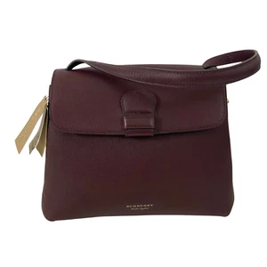 Burberry Derby pelle di vitello House Check Medium Camberley rosso bordeaux - Foto 1 di 11