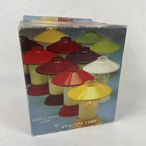 Vintage Anacapa Patio Candle Lamp Dusty Rose NOS In Original Box - Picture 1 of 14