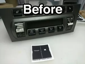 Porsche Porsche Carrera 997 Matt Black Climate Control Button Repair Decals - Picture 1 of 3