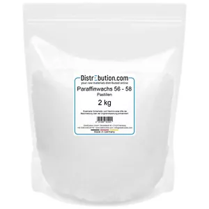 Paraffin 2 kg Kerzenwachs Kerze Gießen 56-58 °C Pastillen Made in Germany - Bild 1 von 9