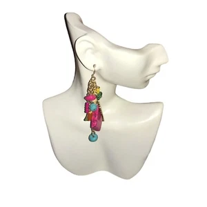 Multi Color Dangling Earrings by Erica Lyons - Picture 1 of 4