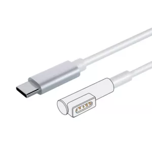 100W Type C Male to Magsafe 1 L shape Male Adapter Converter Cable for MacBook - Picture 1 of 4