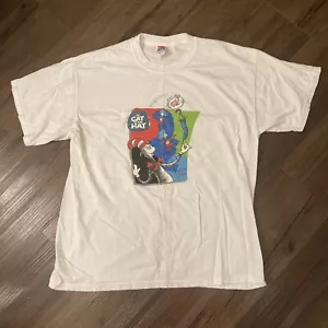 Vintage Dr. Seuss klassisches weißes T-Shirt Katze im Hut XL - Bild 1 von 11