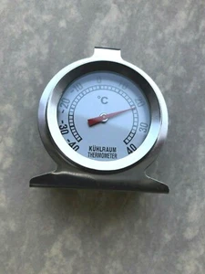 Thermometer, Kühlschrank, analog, Edelstahl - Bild 1 von 2