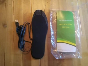 USB Heated Shoe Insoles - NEW! - Picture 1 of 5