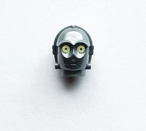 LEGO Minifigure Modified HEAD Star Wars C-3PO / K-3PO PROTOCOL DROID Yellow Eyes - Picture 1 of 3