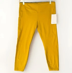 NWT Athleta Ultimate Stash Pocket XL Leggings 7/8 Tight, High Rise Yellow - Picture 1 of 7
