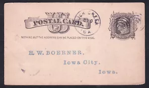 Buck Creek, Iowa - Bremer Co. DPO (1862/1905) - 1883 Postal Card UX7 - Picture 1 of 2