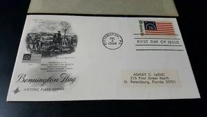 First Day of Issue 1968 Bennington (1777) 6 Cent Stamp on Art Craft Envelope - Picture 1 of 4