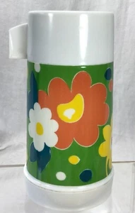 ALADDIN Thermoskanne Vintage 1970’s Love Flower Power Boho Glas gefüttert 8 oz halbes Pint - Bild 1 von 9
