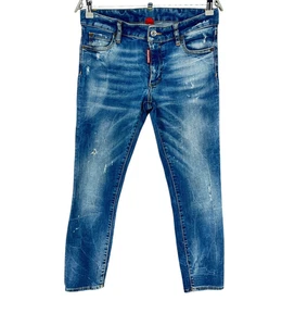 DSQUARED2 Men Denim Stretch Twiggy Cropped Leg Jeans W30 L26 - Picture 1 of 12