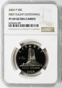 2003-P 50c First Flight Centennial Commemorative Half Dollar NGC PF69UCAM - Picture 1 of 4