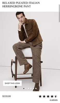 PANTALÓN ITALIANO PLISADO RELAJADO Banana Republic Talla 31x32 Foto 1 de 4