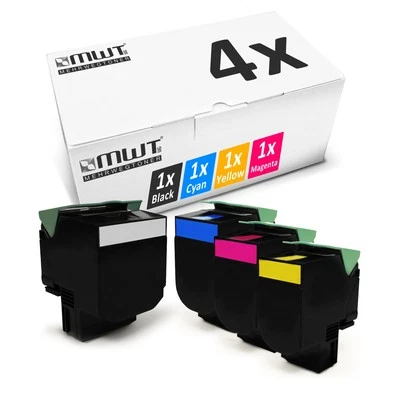 4X Cartouche Pour Lexmark X-544-N C-540-N X-544-DW X-543-DN X-548-DTE C-544-DW - Bild 1 von 3