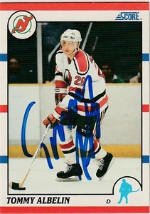 Tommy Albelin Signed Autographed Hockey Card New Jersey Devils 1990-91 Score - Picture 1 of 1