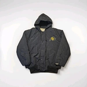 Vintage 90s DeLong University Of Colorado Boulder Jacket Black XL Made In USA - Bild 1 von 12