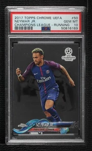 2017-18 Topps Chrome UCL Neymar Jr (Running) #50 PSA 10 GEM MT - Bild 1 von 7