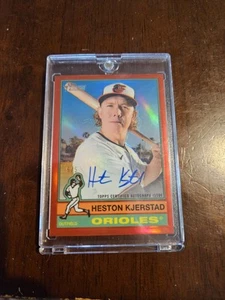 HESTON KJERSTAD 5/5 REAL ONE AUTOGRAPH CHROME 2025 TOPPS HERITAGE ORIOLES PLUS - Picture 1 of 12