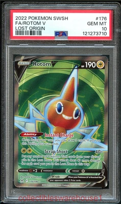Pokemon Lost Origin Rotom V 176 PSA 10 - Image 1 of 2