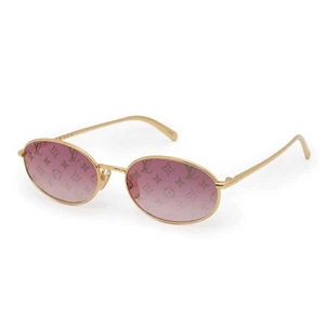 Louis Vuitton Bright Ober Sonnenbrille Z2428U lila Monogramm Gläser goldfarbenes Gestell - Bild 1 von 12