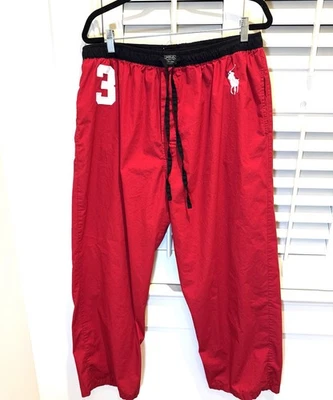 Polo Ralph Lauren Men Sleep Wear Pants size XL red #3 pajamas pockets White Pony - Image 1 of 4