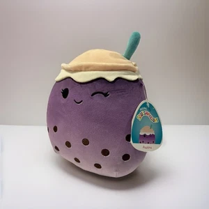 Squishmallows 8 Zoll Poplina der lila Boba Tee Stofftier Plüschtier mit Etikett - Bild 1 von 10