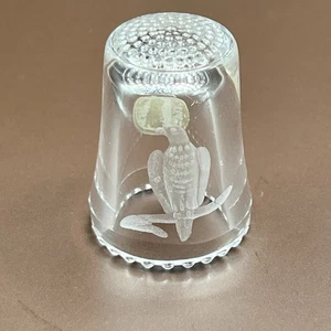 Fingerhut geätztes Kristall Ullmannglas W. Germany TCC "Crystal Wildlife" Adler - Bild 1 von 8