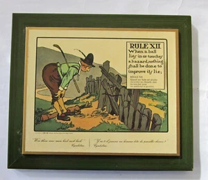 IMPRESIÓN DE COLECCIÓN P REGLAS DE GOLF, Charles Crombie, REGLA XII - Imagen 1 de 4