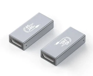 USB 4.0 Female to USB 4.0 Female Data Charging OTG 8K USB C Adapter 100W 40Gbps - Picture 1 of 1
