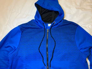 Hooded Jacket Men’s Large Blue Light Weight Sport Jacket Men's Hoodie - Picture 1 of 9