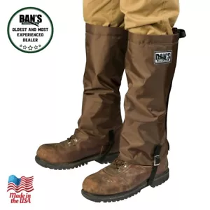 Daans 6O8-L Brown Snakeproof Gaiters Size Large 18-20" Calf, Easy to get on and - Picture 1 of 3