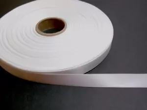 White Ribbon, Schiff White SF Satin Ribbon 5/8 inch wide x 9 yards, Bin 24 - Picture 1 of 3