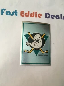 1995-96 PANINI HOCKEY ANAHEIM MIGHTY DUCKS FOIL TEAM LOGO STICKER 229 DEFUNCT  - Picture 1 of 2