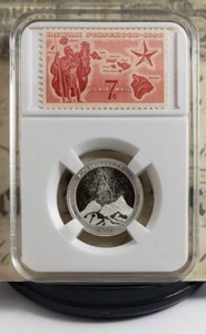 2012-S ATB Silver Proof Quarter - Hawaii Volcanoes with Vintage Stamps - W4 - Bild 1 von 10