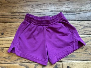 Athletic Girls Youth Purple Basketball Mesh Shorts with pocket Size XS 4-5 - Picture 1 of 7