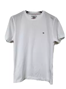 T-SHIRT TOMMY HILIGER taglia S maniche corte bianca cotone girocollo slim fit nuova - Foto 1 di 7
