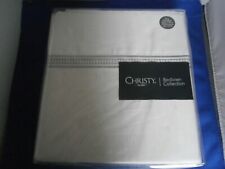 Christy Ladder Stitch King Size Flat Sheet & 2 Pillow Cases. 300 TC. RRP £120