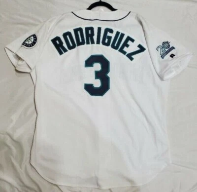 AUTHENTIC RUSSELL ATHLETIC 52 2XL, ALEX RODRIGUEZ SEATTLE MARINERS Jersey - Image 1 of 4
