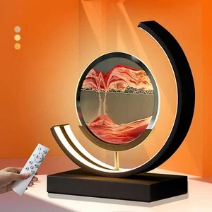 Arena móvil LED arte vidrio moderno multicolor redondo grande soporte libre novedad decoración - Imagen 1 de 34
