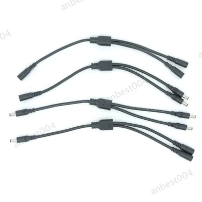 18awg 7A 2 way 1 male female to 2 male female DC Splitter Power Cable 5.5x2.1mm - Image 1 of 4