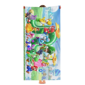 Super Mario Bros Wonder Beach Towel 30"x60" Quick Drying Microfiber Gift - Picture 1 of 16