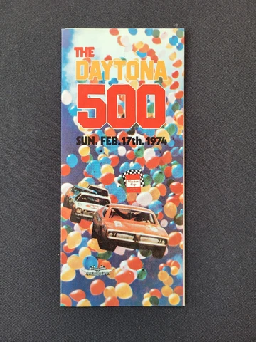 1974 NASCAR Daytona 500 Tri-Fold Brochure/Schedule/Ticket Form Cover