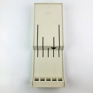 Vintage CUTCO Knife Holder Tan Plastic 5 Slots Wall Mount Drawer Insert - Picture 1 of 9