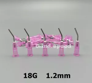 VORGEBOGENER APPLIKATOR FLIESSNADELSPITZEN FÜR ÄTZUNG ZAHNSPRITZENSPITZE PINK 18 STÄRKE - Bild 1 von 9