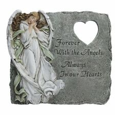 Memorial Stepping Stone Forever W/ The Angels Garden Grave Yard Sculpture Decor