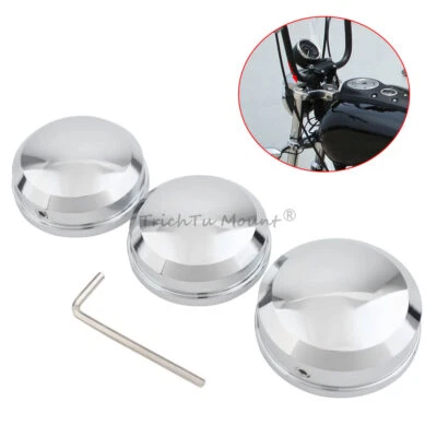 Cubierta de tuerca de vástago de horquilla superior cromada Softail apta para Harley Dyna Low Rider Foto 1 de 4